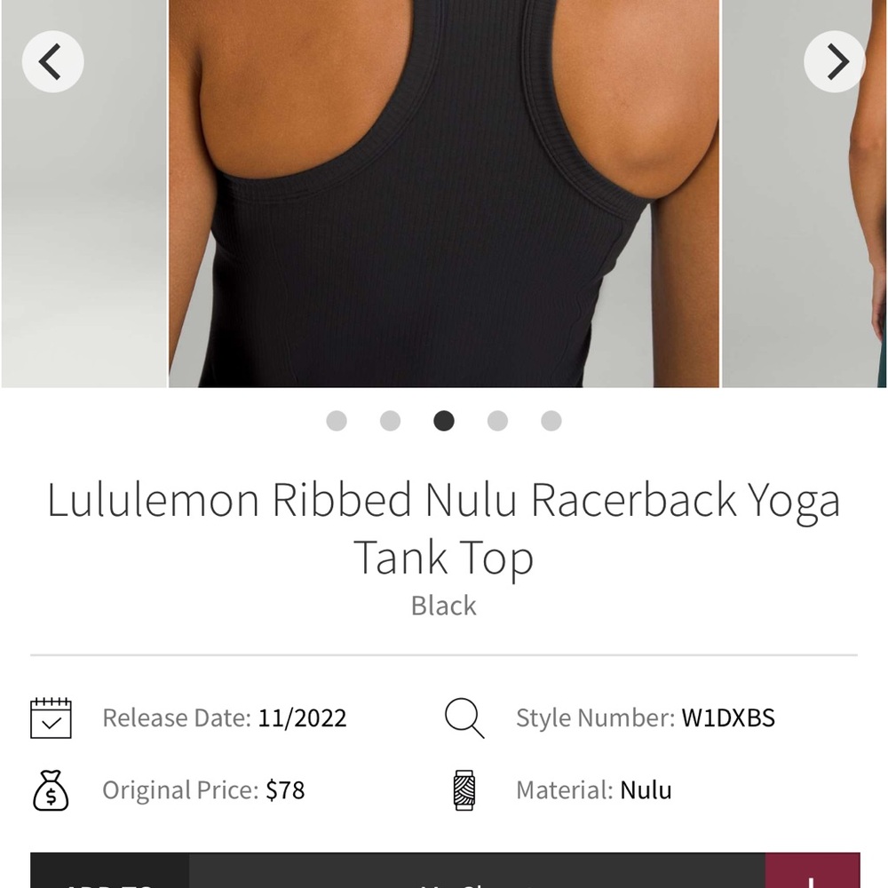 Lululemon Ribbed Nulu Racerback Tank Top - Picture 9 of 12